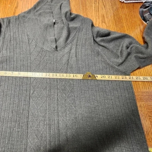 Allison Daley Plus Size 3X Sweater Gray - Picture 8 of 9